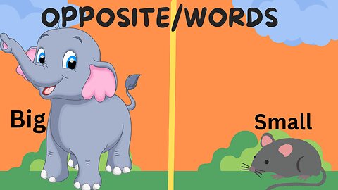 Opposite words || Antonym words || For preschoolers