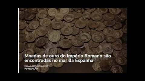 Moedas de ouro do Império Romano são encontradas no mar da Espanha