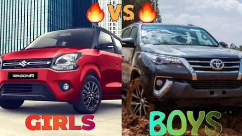 Girls VS Boys In Car Driving😂🚘✨️||WagonR VS Fortuner|| Indian Bikes Driving 3D "T£G"