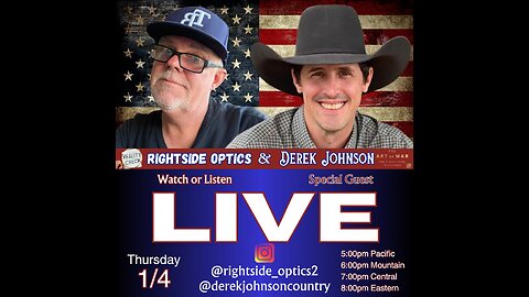 Live with Rightside Optics and Derek Johnson