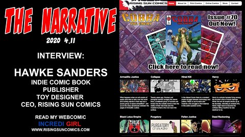 #IndieComics #Interview The Narrative 2020 4.11 Interview with Indie Comics Publisher, Hawke Sanders