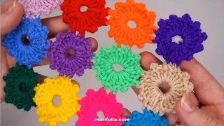 How to crochet circle motif and join simple tutorial by marifu6a