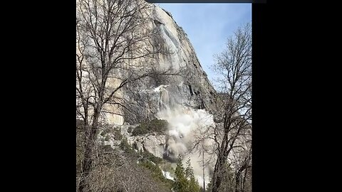 YOSEMITE MASSIVE ROCKSLIDE ON THE EL CAPITAN ROCK FACE - EARTH IN ACTION