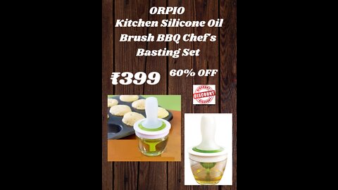 ORPIO Kitchen Silicone Oil Brush BBQ Chef's Basting Set. "Link in the Description".