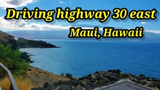 Maui, Hawaii-Driving along highway 30 east🇺🇸 June 2021