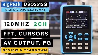 SigPeak DSO2512G Oscilloscope ⭐ 120 Mhz and all bunch of features!