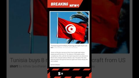 Breaking News: Tunisia buys 8 military training aircraft from US #shorts #news