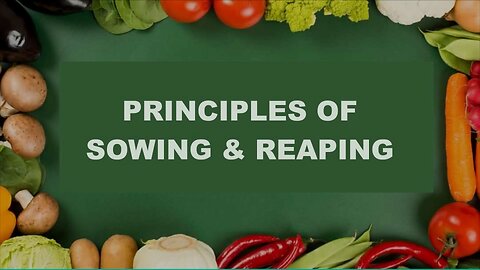 June 30, 2024 - PRINCIPLES OF SOWING AND REAPING