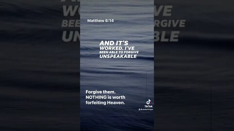 Forgive them. Nothing is worth forfeiting Heaven. ~Matthew 6:14 #rapture #cleanheart #forgiveness