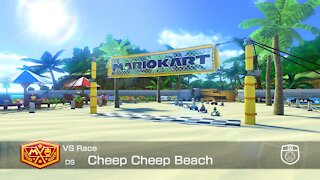 Mario Kart 8 Deluxe - 50cc (Hard CPU) - (DS) Cheep Cheep Beach