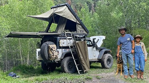 Army Veteran Overlanding with his 11 Year Old Daughter - Jeep Wrangler Rooftop Tent Walk Through