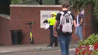 Johns Hopkins students held protest to dispute police force on campus
