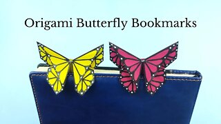 Origami Butterfly Bookmark Tutorial - DIY Easy Paper Crafts