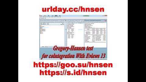 Gregory-Hansen test for cointegration With Eviews 13