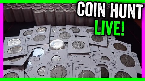 TONS OF SILVER COINS - SEARCHING FOR SILVER HALF DOLLARS WORTH MONEY!!