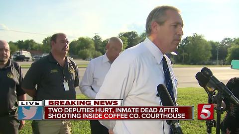 Press Conference: Two Deputies Shot At Coffee Co. Courthouse