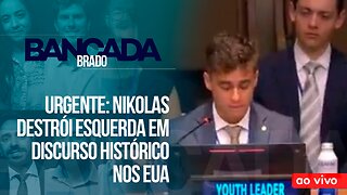 URGENTE: NIKOLAS DESTRÓI ESQUERDA EM DISCURSO NOS EUA - AO VIVO: BANCADA BRADO - 17/11/2023