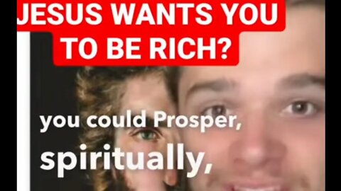 Jesus wants you to be RICH?