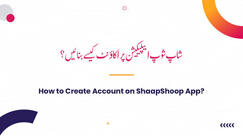 How to Create Account on ShaapShoop? #ShaapShoop