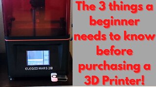 The 3 things a beginner needs to know before buying a 3d printer/ Crafter edition