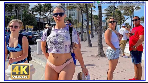 WALK Fort Lauderdale FLORIDA is always fun! USA 4k video