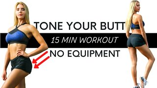 15 MIN Butt Burnout | Tone your Booty 🍑, No Equipment