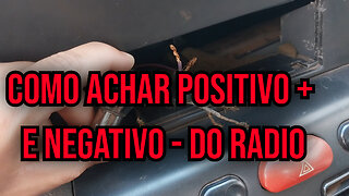 Achar fio do radio - Achar positivo e negativo do radio - Positivo do radio Palio 98