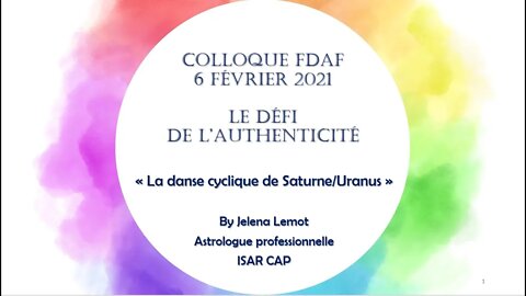 Extrait de la conférence "Le Défi de l'Authenticité" FDAF et Jelena Lemot