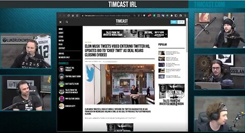 Elon Posts HILARIOUS Video Entering Twitter HQ With A Sink, Will Buy Twitter Friday 10-27-22 Timcast