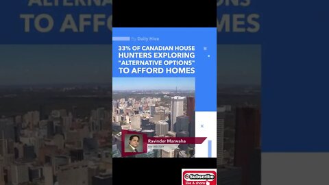33% of Canadian house hunters exploring "alternative options" to afford homes ||