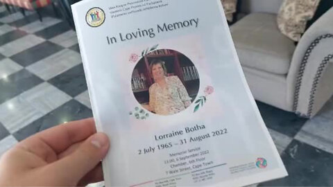 Lorraine Botha - Memorial Service at Parliament, Cape Town (2)