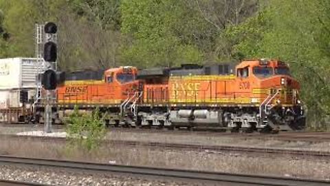 Norfolk Southern Intermodal Train With BNSF Power from Berea, Ohio May 7, 2022