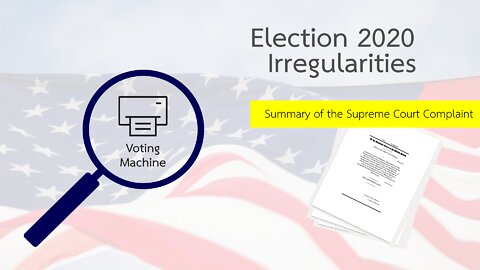 Election 2020 Irregularities: Voting Machine