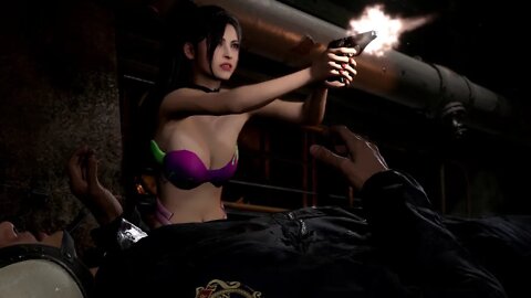 Resident Evil 2 Remake Ada Purple Bikini outfit [4K]