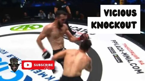 Джаддал Алибеков Dzhaddal Throws Knee To Chin For Vicious Knockout