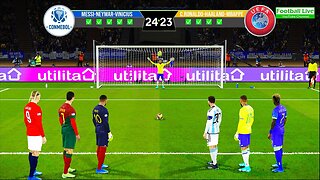 Messi ● Neymar ● Vinicius VS Ronaldo ● Haaland ● Mbappe | Penalty Shootout | eFootball PES Gameplay