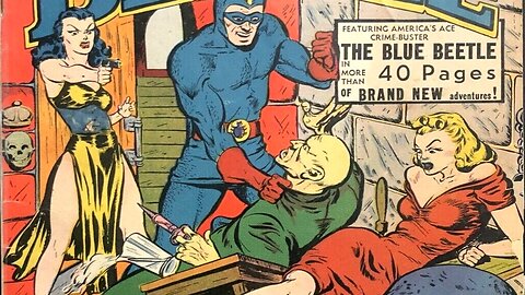RARE Golden Age Comic Book Covers and Splash Page Art with BLUE BEETLE & The Black Terror