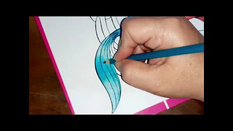 Como pintar Princesa Ariel parte 3 lápis de cor.