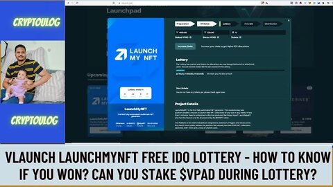Vlaunch LaunchMyNFT Free IDO Lottery - How To Know If You Won? Can You Stake $VPAD During Lottery?
