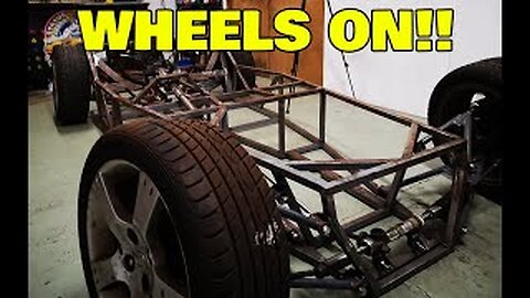 WHEELS ARE ON! - Locost 7 Kit Car FULL BUILD!! - Episode 25