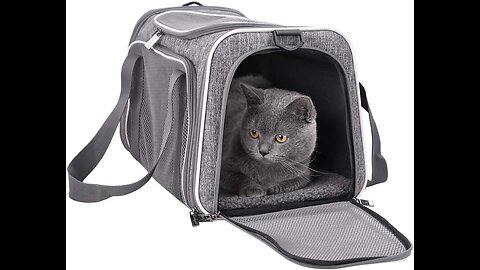 Easy Vet Visit Pet Carrier for Medium Cats and Small Dogs. Safe, Comfortable and Convenient. Ai...
