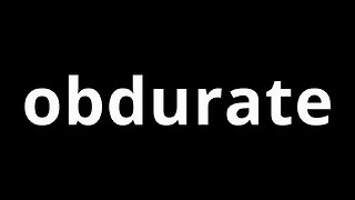 Video Word Of The Day - Obdurate