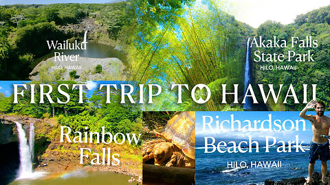 FIRST TRIP TO HAWAII - 4K Travel Film #rainbowfalls #akakafalls #hilo