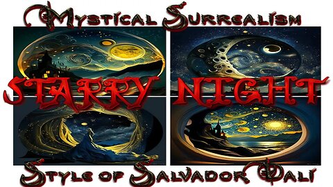 Mystical Surreal Starry Night Paintings: Journey Beyond Ordinary with the Mysterious Unknown Artist