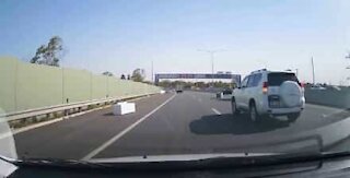 Fridges fall from car on highway
