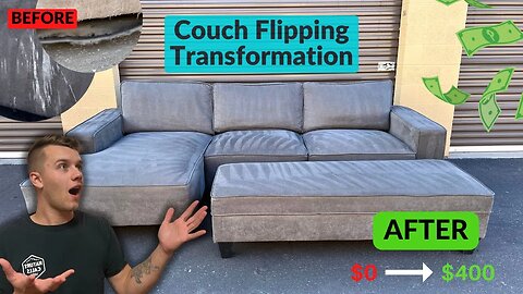 Couch Flipping (Transformation Tuesday) How much do you think we made?