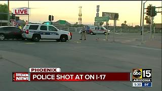 Phoenix police officers shot at near I-17