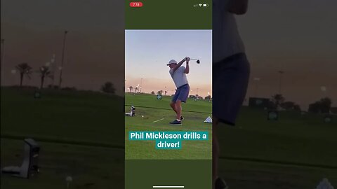 Phil Mickelson drills a drive at LIV range! #philmickelson #liv #golf