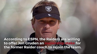 Raiders To Offer Ownership Stake In Team To Lure Jon Gruden Back To Coaching