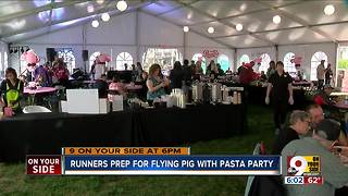 Runners pig out on pasta before Flying Pig Marathon